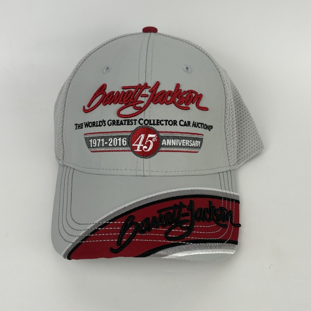 Barrett Jackson 45th Anniversary Gray Adjustable Baseball Hat New Sports Cars